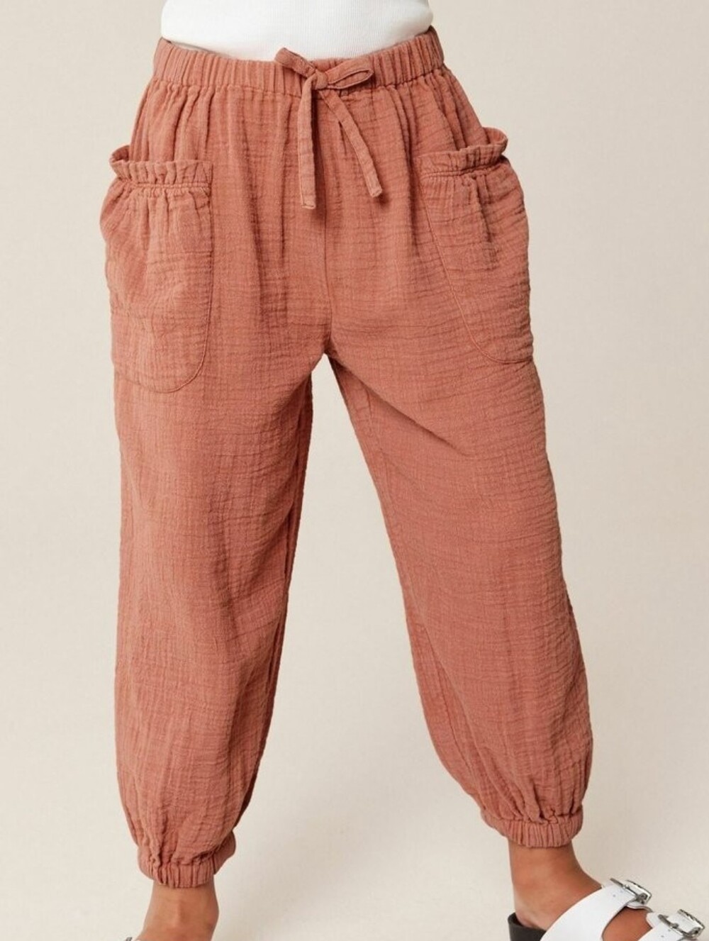 "FWP" btween Dusty Mauve Cargo Joggers for Kids